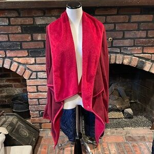 Lululemon Red Fleece Wrap cardigan jacket size 8